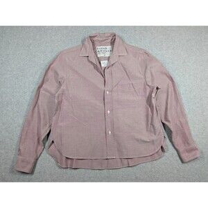 Frank & Eileen Women Top Small Untuckable Button Up Relax Italian Cotton